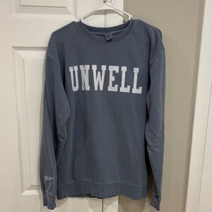 Unwell Call Her Daddy Women's Blue Crewneck Sweatshirt